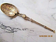 ANTIQUE SILVER GILT 1901 ANOINTING SPOON LONDON - EDWARD VII, 10 CM 8 MM