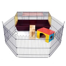 Rabbit Guinea Pig Cage and Run Large 100cm with Wooden Ramp New