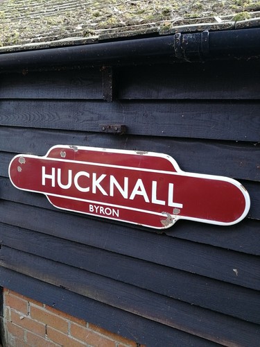 Hucknall totem enamel sign - totem,