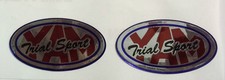 Yamaha TY 250, TY Pinkie etc YAM TRIAL SPORT  2 No. Chrome Oval Decals