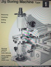 Hauser Switzerland  Horizontal Jig Borer Type 1 & Accessories Catalogues x2 Copy