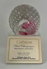 CAITHNESS ‘PINK CHAMPAGNE’ GLASS PAPERWEIGHT-Colin Terris-1995-VINTAGE