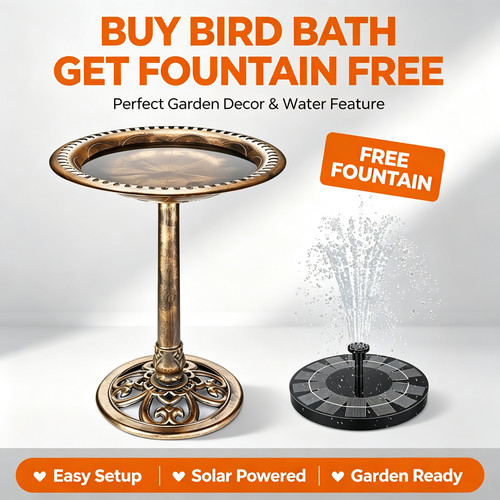 Vintage bird bath - bath, with