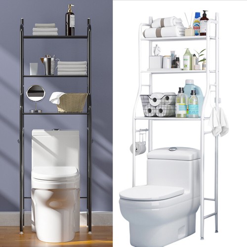 Metal shelves over toilet - metal,