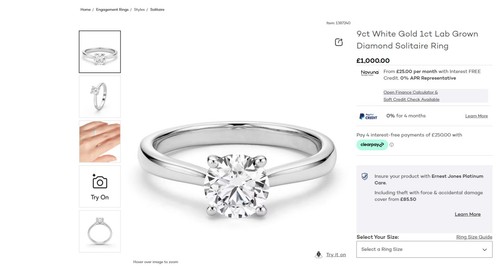 New ernest jones 1ct - jones,