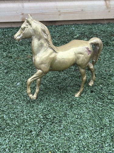 Vintage solid brass horse - vintage,