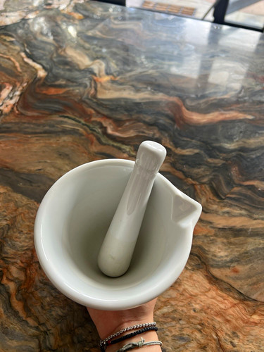 Ceramic mortar and pestle - ceramic,