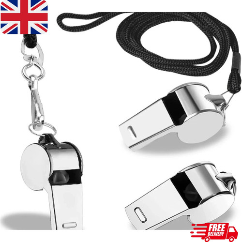 2pc metal referee whistle with - 2pc,