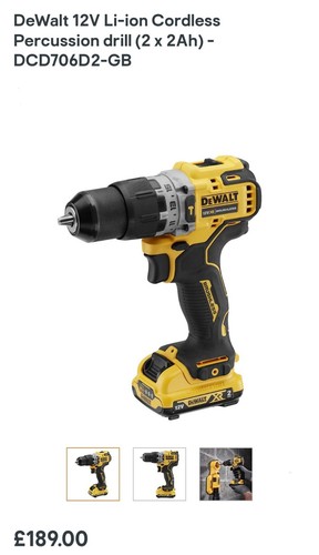Dewalt 12v dcd706d2 cordless - dewalt,
