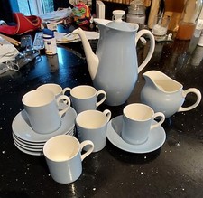 Complete Vintage Wedgewood 'Summer Skies' Coffee Set So Pretty!