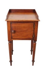 Victorian Mahogany Bedside Cupboard - Antique Night Stand Bed Side Cabinet Table
