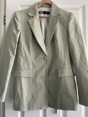 Zara light khaki green blazer - zara,
