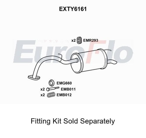 Rear muffler silencer insert - rear,