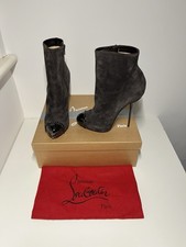 Christian Louboutin 120 Suede Heels - Grey - Size UK6/EU39