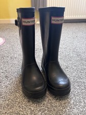Black Hunter Wellies UK Child