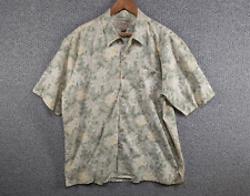 Summa Vintage Men's Floral Palm Hawaiian Aloha Print Button Shirt L XL