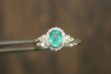 Emerald engagement ring ct - emerald,