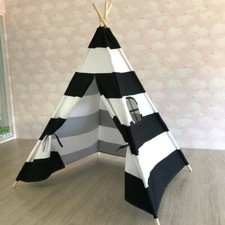 Kids Teepee Wigwam Childrens Play Tent Childs Garden Indoor Cotton Canvas S247