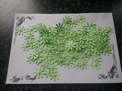 100 small daisies flower card - 100,