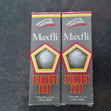 Vintage Maxfli DDH III White Lightning 3-Pack Dunlop Golf Balls x2  NEW 