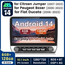 Fit For Carplay For Citroen Relay Peugeot Boxer Fiat Ducato Head Unit Android 14