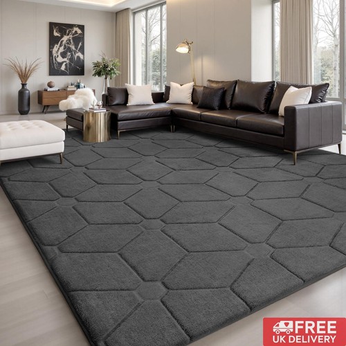 160x230cm carved grey rug - 160x230cm,