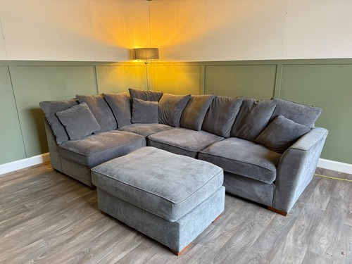 Grey corner sofa with - corner,