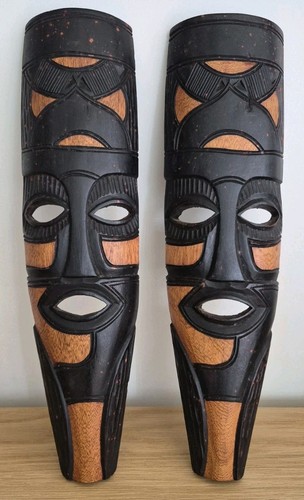 Pair hand carved african - hand,