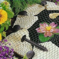 Pond Cover Net - Garden Koi Fish Pond Pool Netting Heron Fox Protector + Pegs