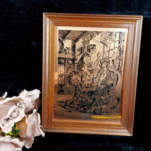 Copper etching print - etching,