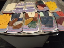 Heavy Duty rigger type Gloves actual leather not suede thorn proof - 10 pairs