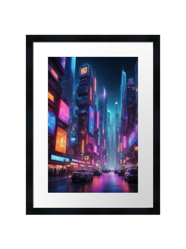 Neon dark cityscape future - cityscape,