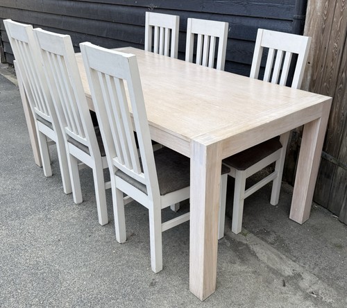 Contemporary limed oak dining - contemporary,