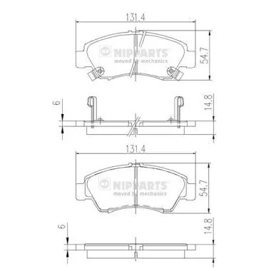 Brake pads front axle j3604034 - brake,