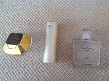 3 X Perfume/aftershave Empty Bottles-paca Rabanne Million, Emporio Armani Elle