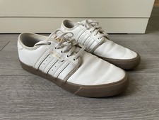  - adidas Skate Seeley Footwear White/Gold Metallic/Gum Skate Shoes Leather UK7 