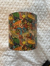 Marvel Superhero Comic Book Kid’s Lampshade Cover VGC Rare Collectable