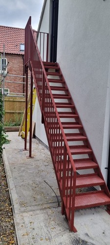 Steel external fire - steel, escape