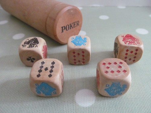 Vintage set wooden poker - wooden,