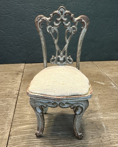 Vtg miniature cast iron ornate - miniature,
