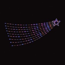 Christmas Window Lights 320 Rainbow LEDs Indoor/Outdoor Mesh Shooting Star 