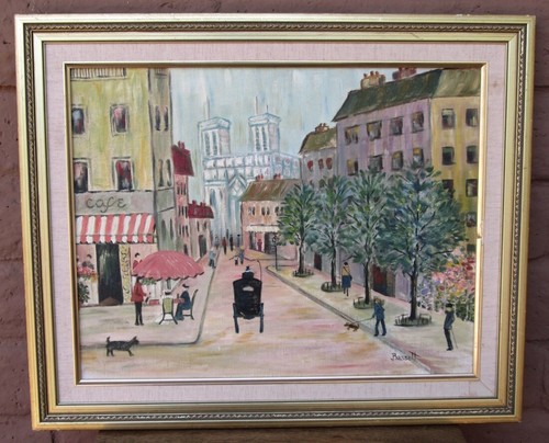 Folk art naive oil painting - folk,