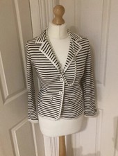 RIVER ISLAND Striped Soft Blazer XXS Age 9-10 Girls Women’s Navy Nautical Jacket