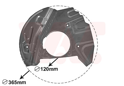 Splash panel brake - panel,, for
