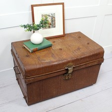Small Vintage Metal Travel Trunk by Jones Brothers, Wolverhampton.
