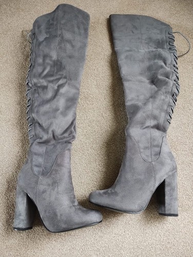 Boohoo knee high grey - boohoo,,
