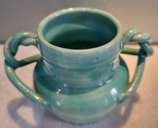 Vintage Brickhurst Pottery Sussex Twisted Handle Terracotta Vase base marked (B)