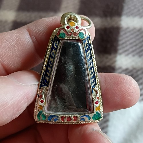 Thai buddha clay amulet - clay,
