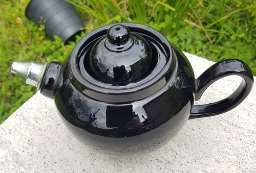 Vintage brown teapot with - vintage,