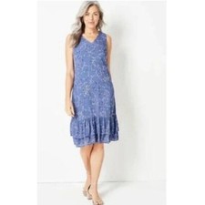 J jill XS Ruffled V-neck Dress